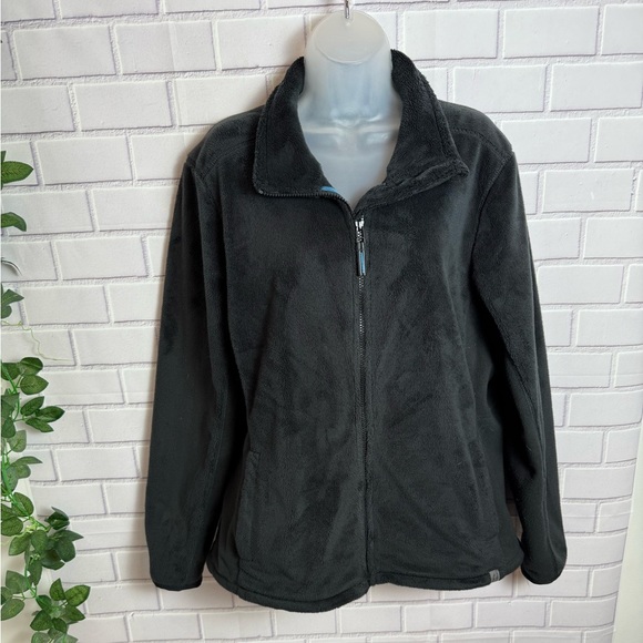 L.L. BEAN Cozy black Teddy Jacket with Plush Texture and Relaxed Fit/size L - Picture 7 of 12